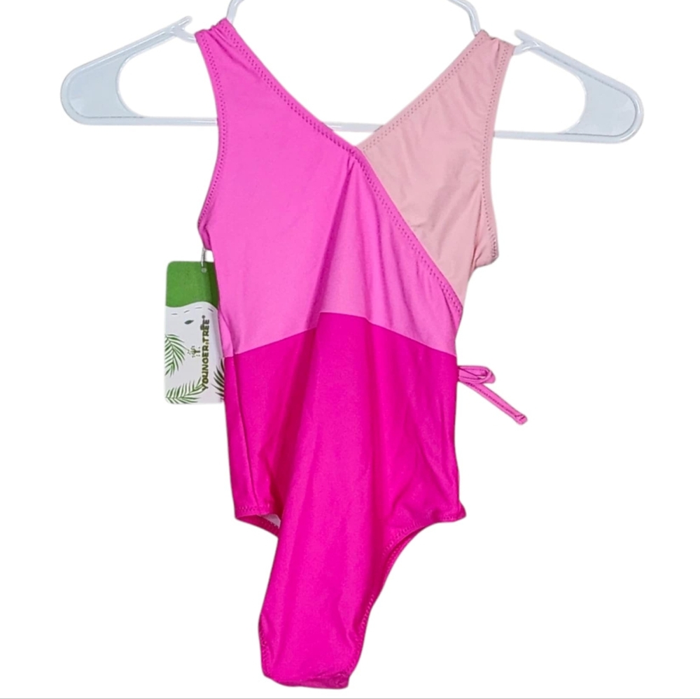 Youngertree 5/6 One Piece Multi-Color Pink Swimsuit NWT